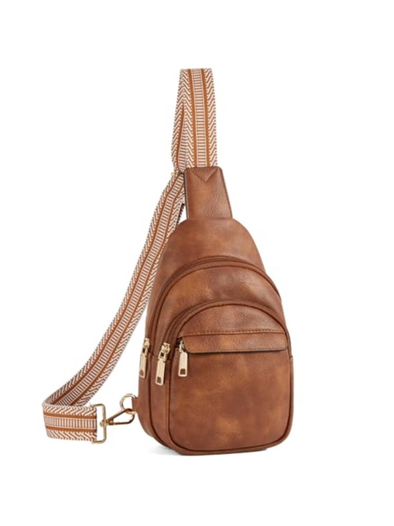 Womens Chic Leather Sling Crossbody Adjustable Strap Chest Bag